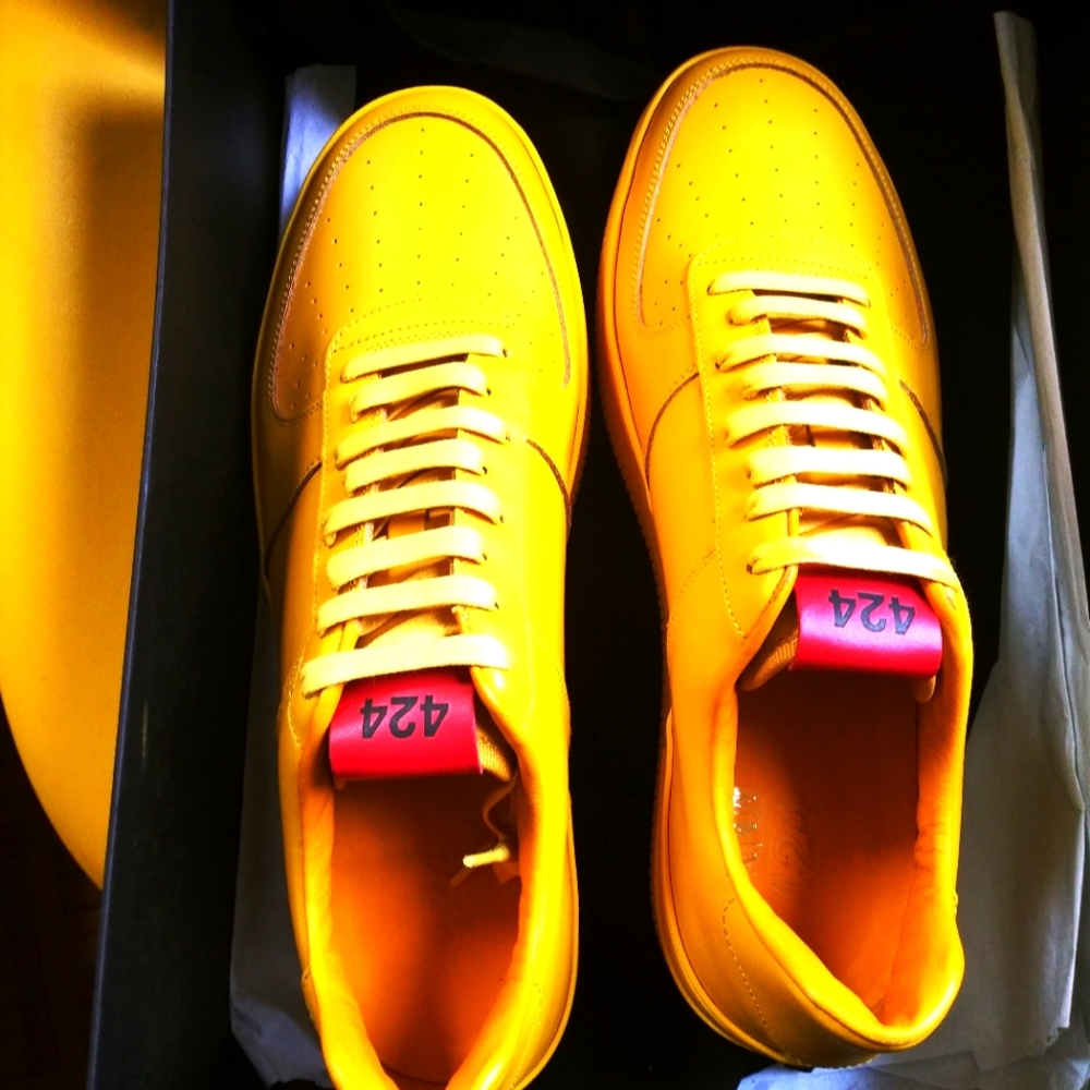 424 Yellow low Top Men's Sneakers.